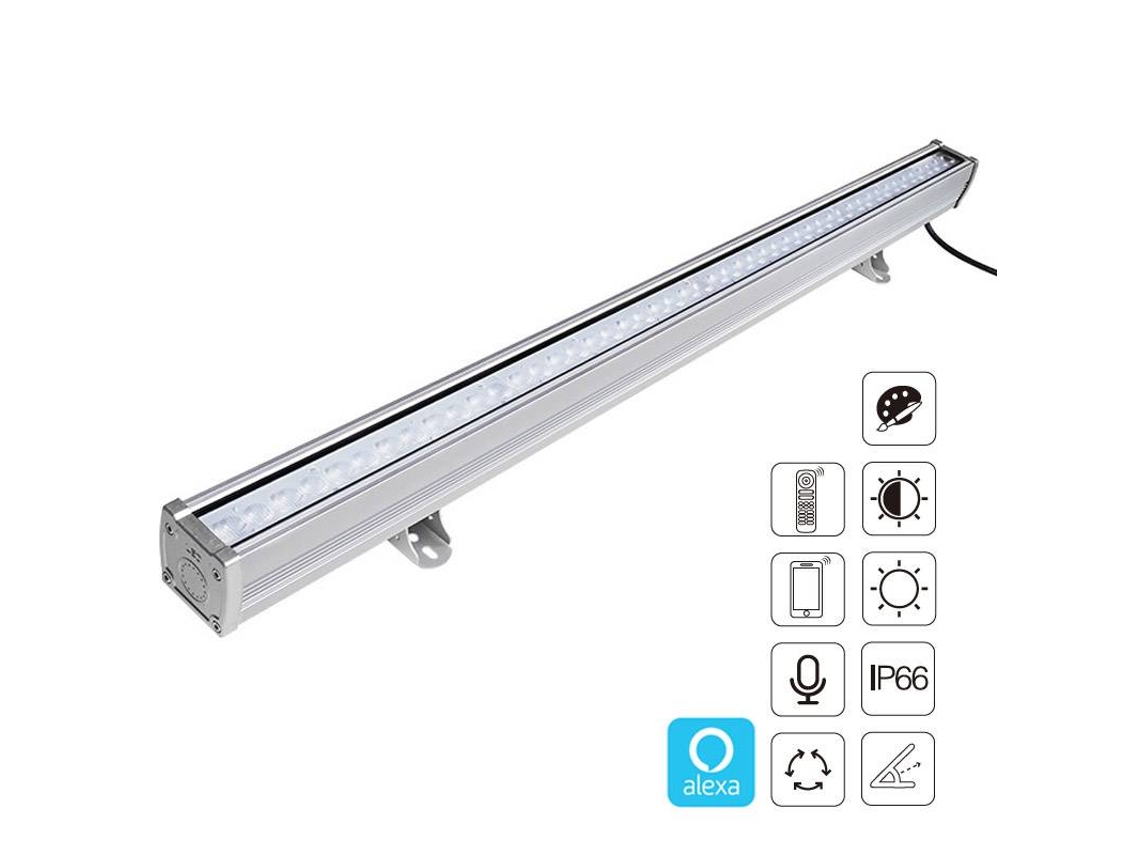 Proyector Led Lineal 24W Rgb+Cct 220V Rf Alexa Sinc. 1M Rgb + Dual Regulable LEDBOX