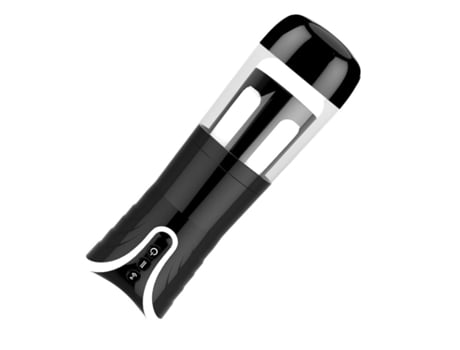 Masturbador para hombre Vibración electrónica Cero Estándar Profundidad de inserción 26 cm Ancho 9 cm Negro BISBISOUS
