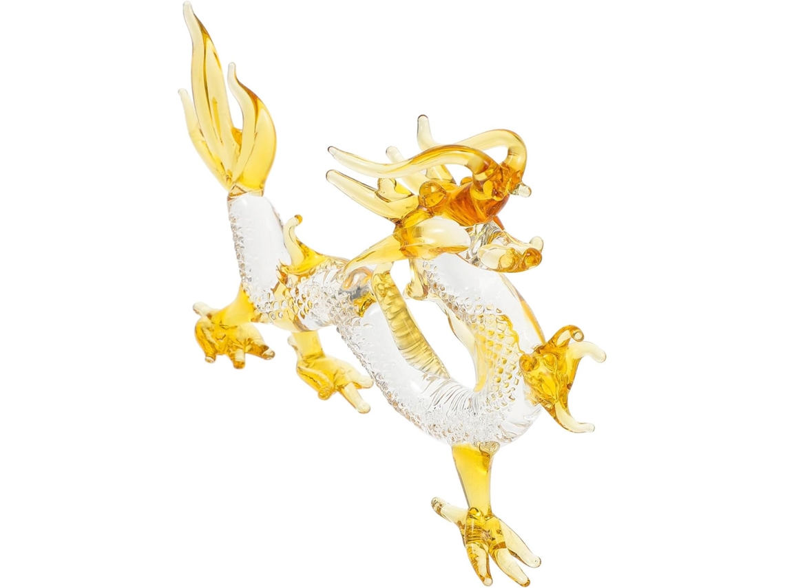 Elegante figura de dragón de cristal, decoración plana, refinada, aniversarios, bodas, hogar, pieza base, GOKOCO