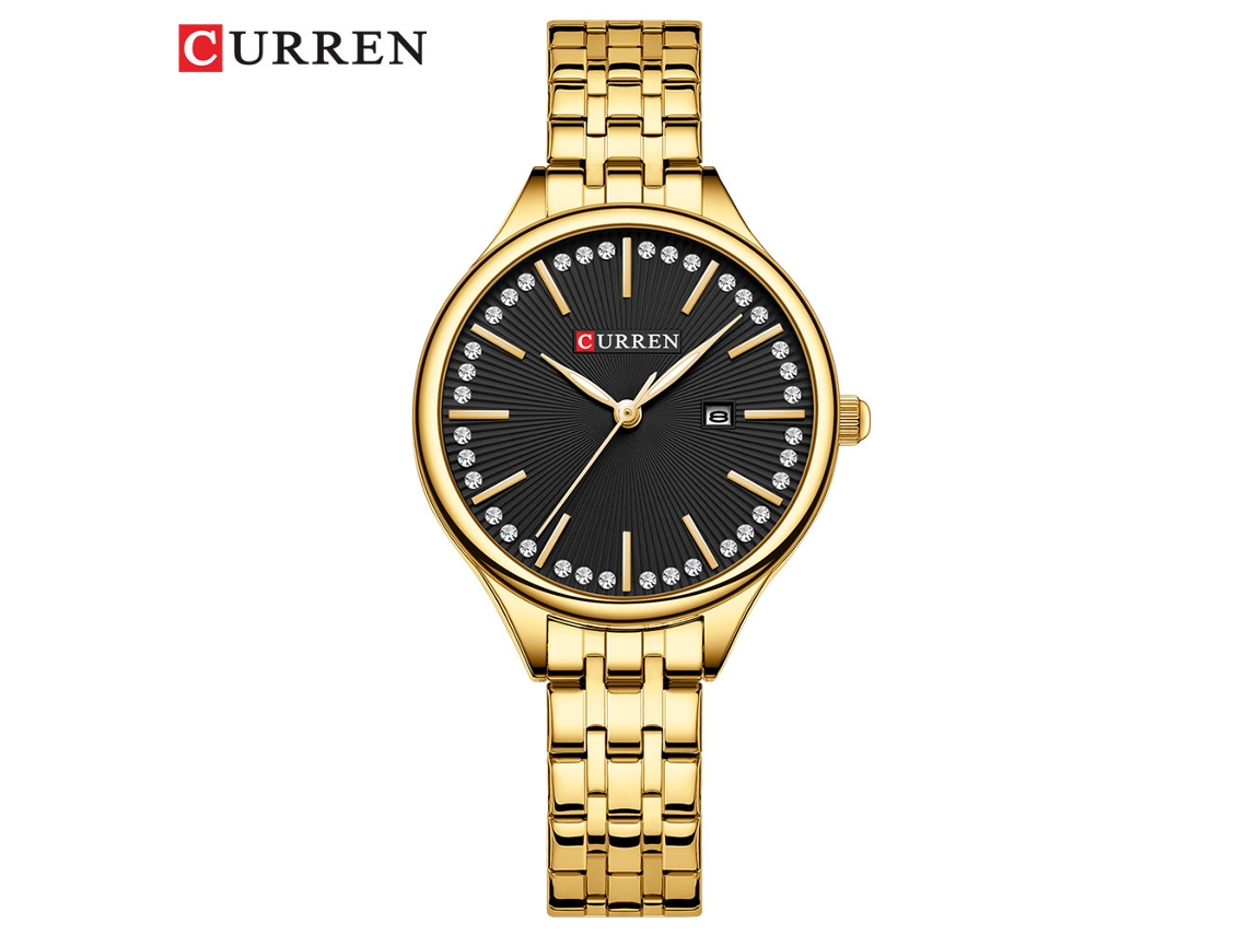 Reloj De Mujer De Acero, Resistente Al Agua, Con Calendario.