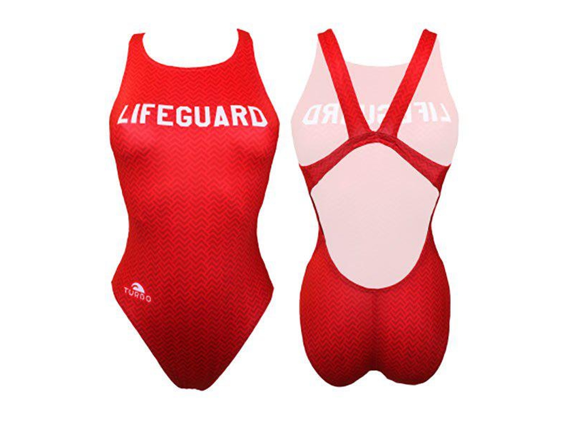 Traje de baño para Mujer TURBO New Lifeguard Rojo para Natacion (L)