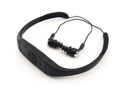 Reproductor MP3 impermeable para buceo, surf, deportes subacuáticos y música, 8 g, negro