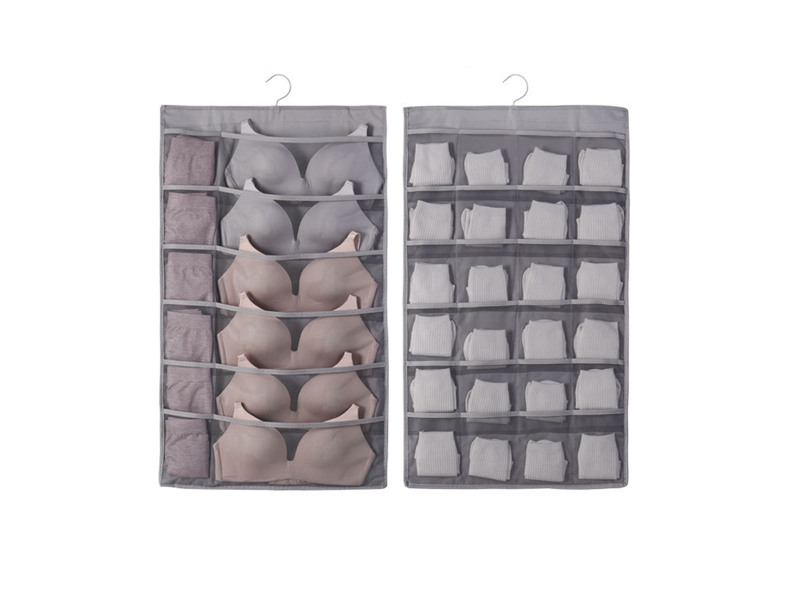 Organizador Ropa Interior Colgante Sujetadores Joyas MEOIRUERY Gris (48x19x2cm)