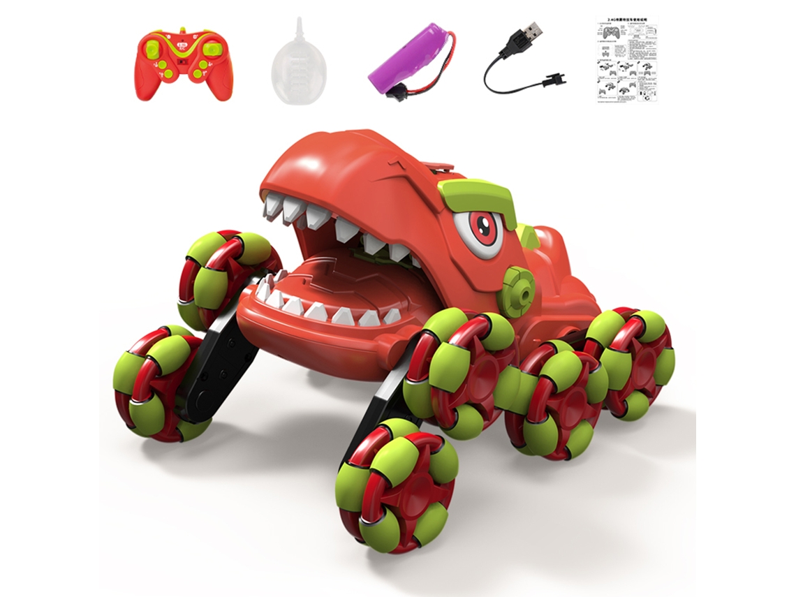 Ymsl Coche De Trucos Por Control Remoto, 2.4ghz 360° Rotación Con Luces, Sonido Y Función De Spray Para Niños Niñas Naranja Hxl