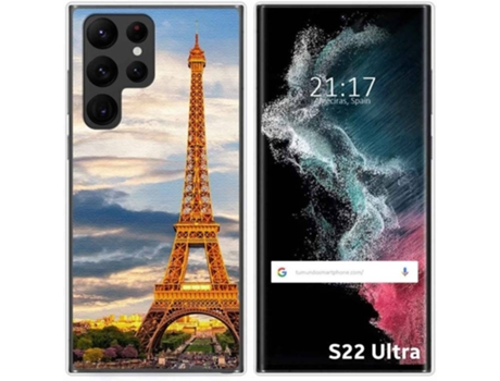 Carcasa Samsung Galaxy S22 Ultra 5G TUMUNDOSMARTPHONE Dibujos Paris Multicolor