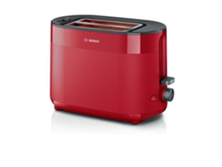 Torradeira 2 Fatias BOSCH 950W Vermelho Tat2M124