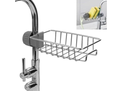 Soporte para fregadero de cocina Rebe-rack, estante de pared de acero inoxidable con escurridor para esponjas, cepillos y jabón.