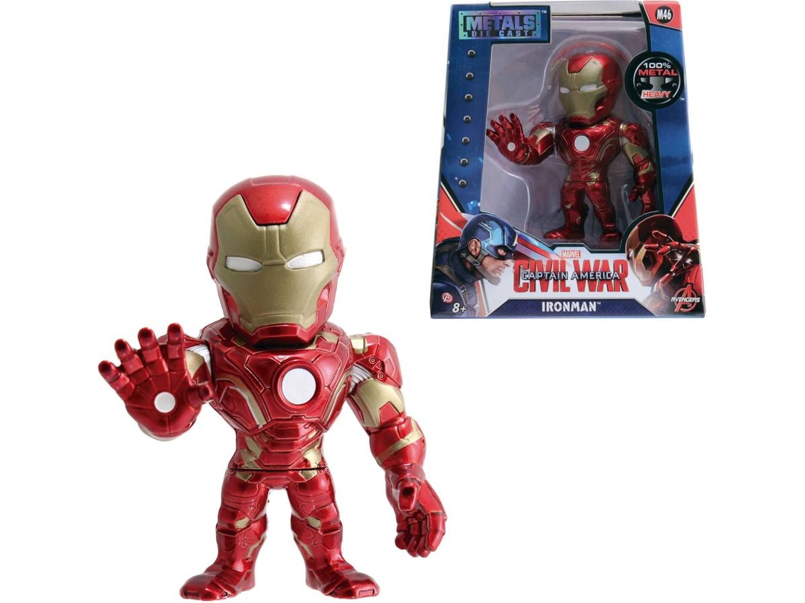 Figura de Acción MARVEL Iron Man Metal (Edad Mínima: ‍8 Años - 14 x 7.6 x 15.9 cm)