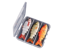 Señuelos De Pesca Para Lubina Y Trucha, Swimbait Rígido De 6 Segmentos Con Triple Anzuelo.