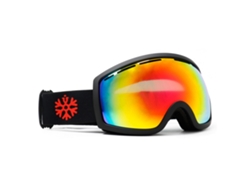 Gafas de esquí / Gafas de snowboard negras - Cristal de espejo rojo IVOL