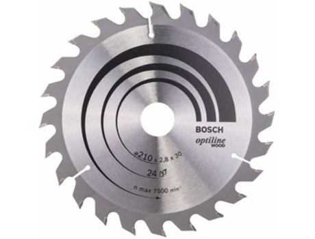 Disco de Sierra Circular BOSCH Optiline Madera 210x30x2.8 mm - 24