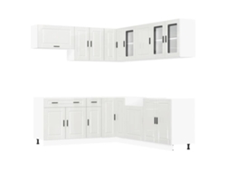 Conjunto 11 Mueble cocina Porto blanco brillo VIDAXL madera contrachapada