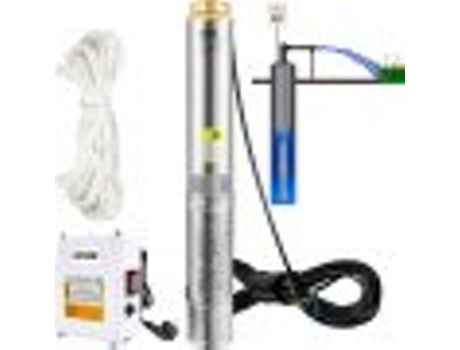 Vevor Bomba Sumergible Para Pozos Profundos Bomba de Agua de Acero Inoxidable 370W 110L/Min 44 M