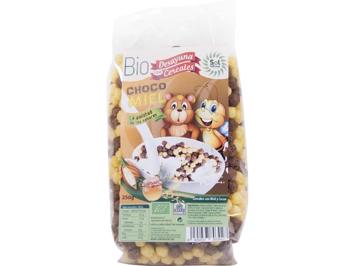 Suplemento Alimentar SOLNATURAL Bolitas Choco (250 Gr - Miel)