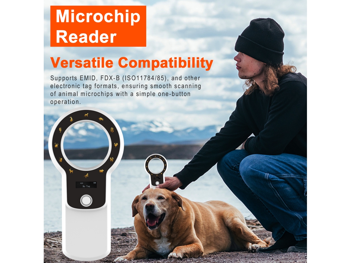 Lector De Microchips Para Mascotas, Escáner Inalámbrico 2.4g/bt Rfid, Compatible Con Emid Fdx-b (iso11784/85), Almacenamiento 1024 Para Gestión Animal.