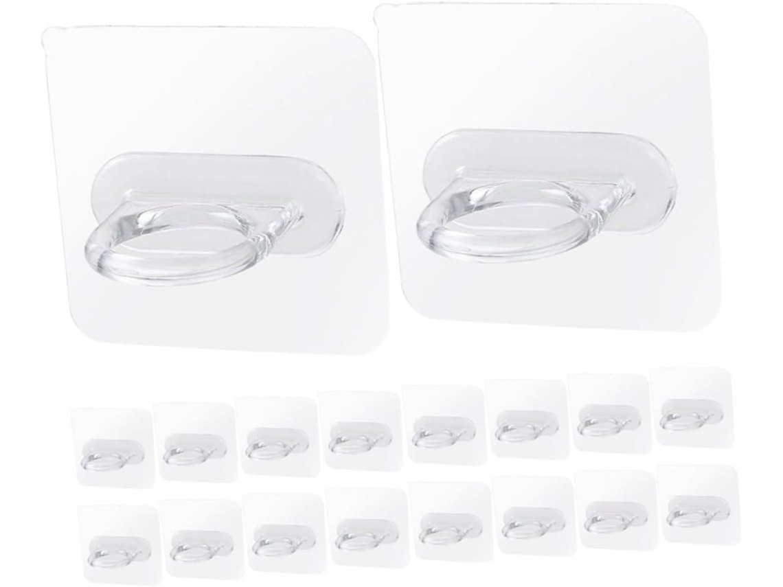 25 Piezas Adhesivos Cortinas Soporte Barra Cortina