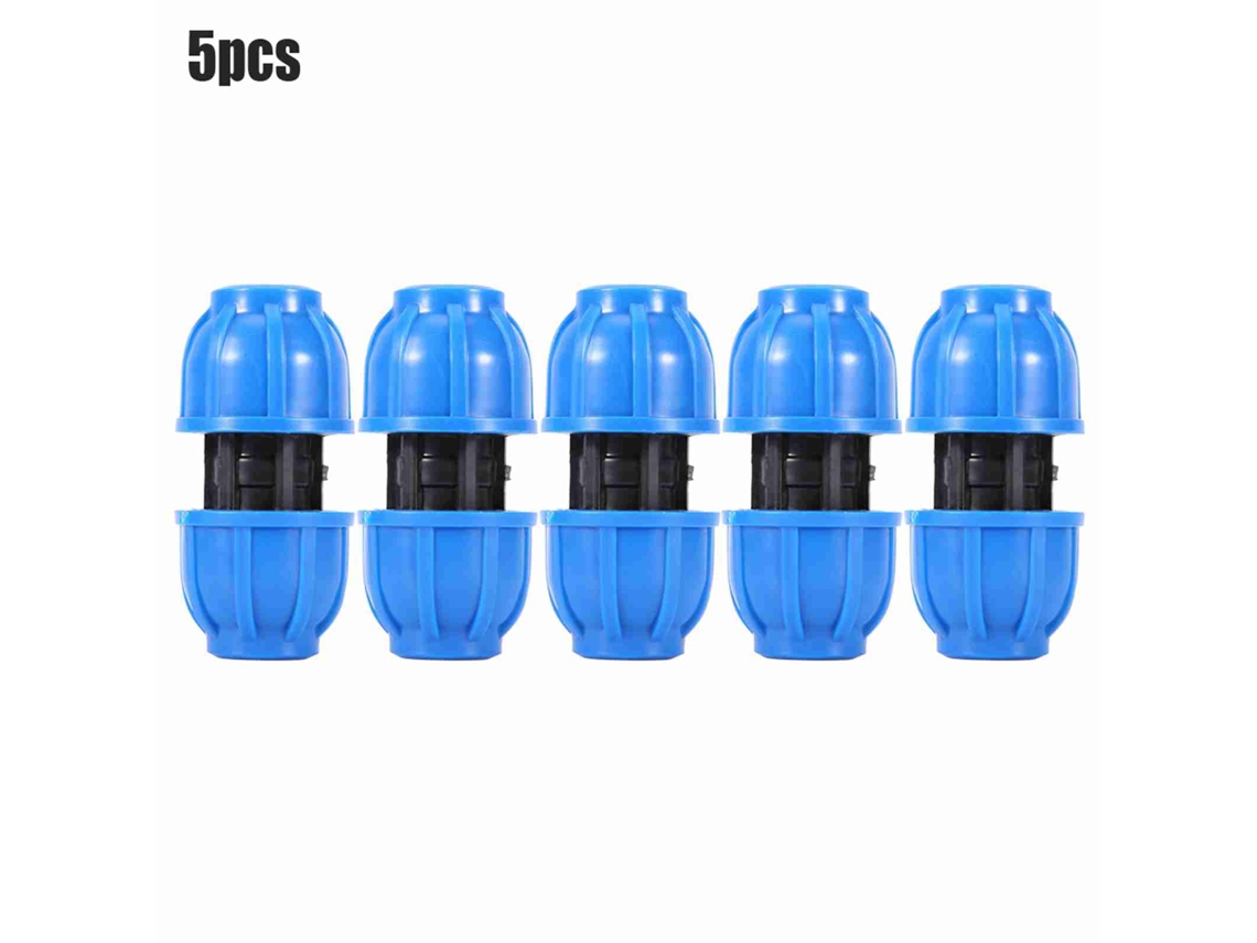 Conector de tubería de agua recto de 20 mm x 20 mm PE (5 piezas)
