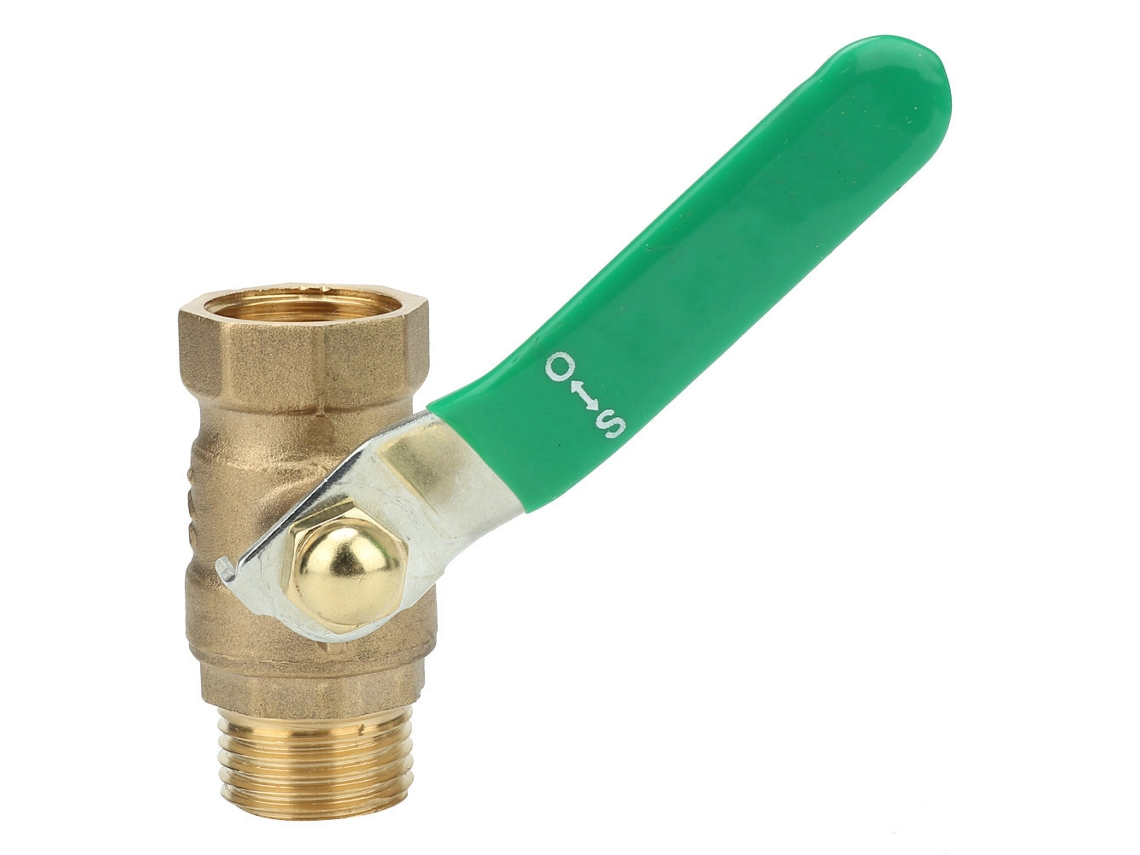 Válvula De Bola De Latón Con Rosca Macho A Hembra, 2 Vías, Interruptor G3/4".