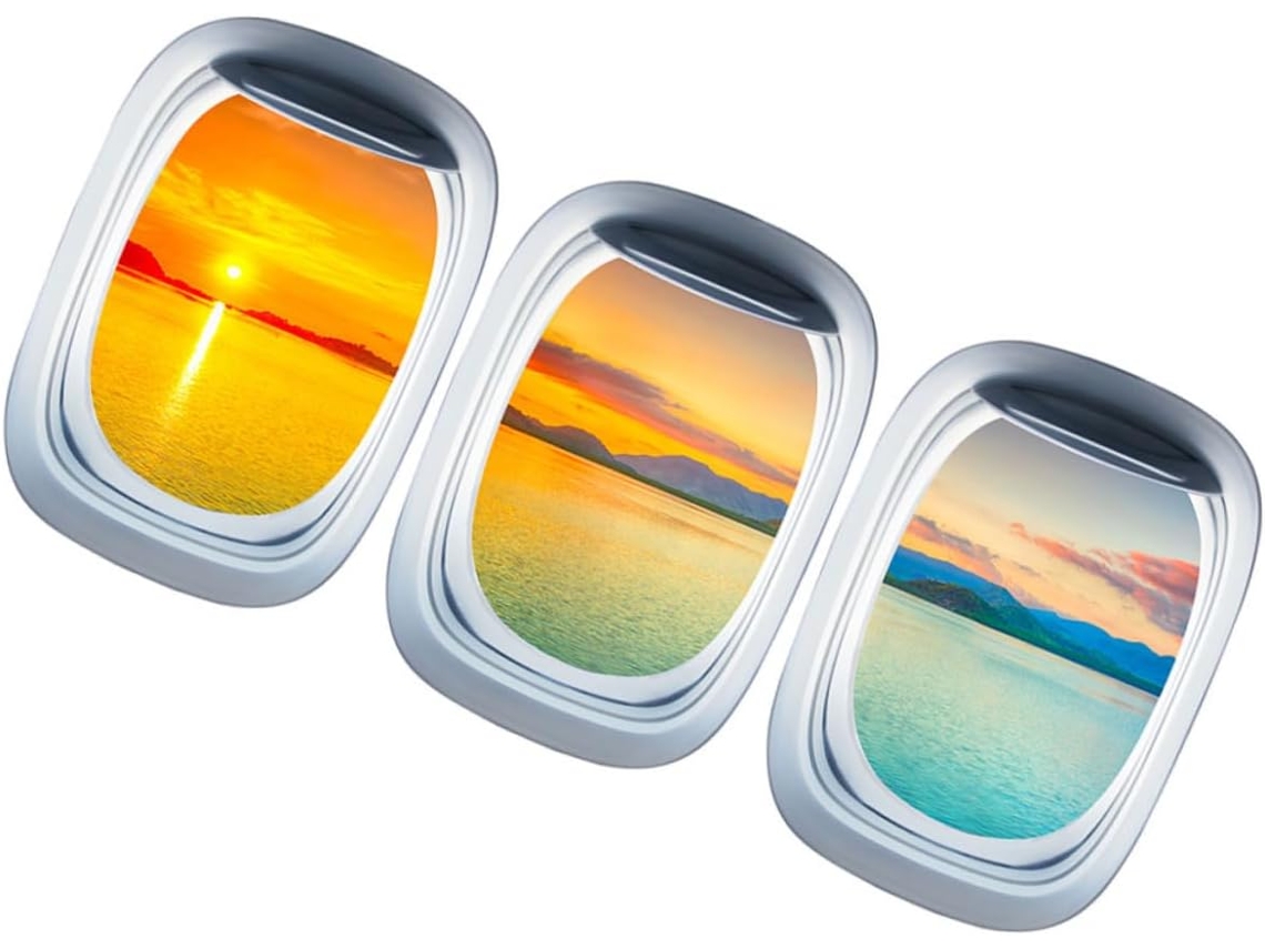 1 Pegatina De Pared Con Paisaje Marino Al Atardecer Para Niños Y Niñas, Removible Y Autoadhesiva.