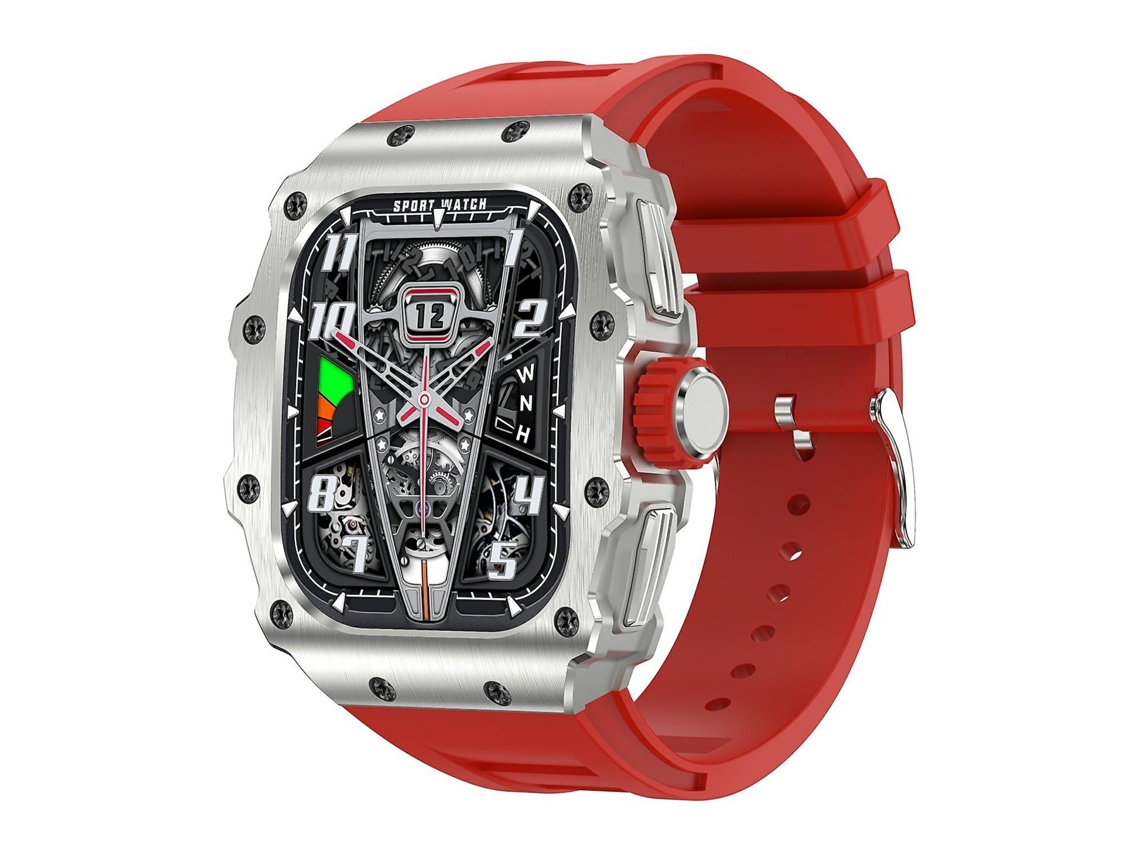 Reloj inteligente Ak65 para hombre de 1,95 pulgadas con monitor de sueño, llamadas Bluetooth y función deportiva, marco negro. Ly Ebike