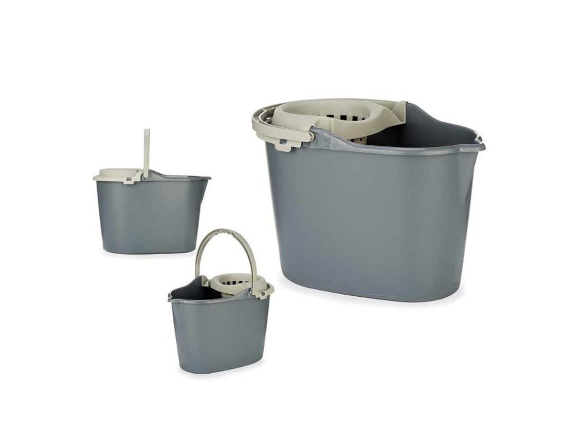 Cubo Con Escurridor 15 Litros Antracita