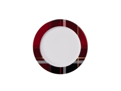 Plato con Borde Rojo - Tartan ASA SELECTION