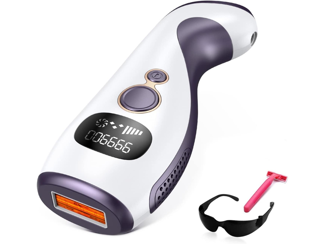 Depiladora con lámpara de cuarzo S4, 5 niveles y pantalla digital JYTGALX (negra)