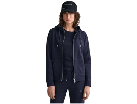 Sudadera de Mujer GANT Capucha Tonal Shield Azul (L)