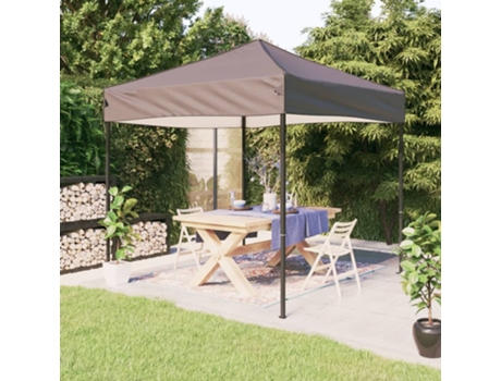 MAISON EXCLUSIVE Carpa para fiestas plegable gris taupe 3x3 m