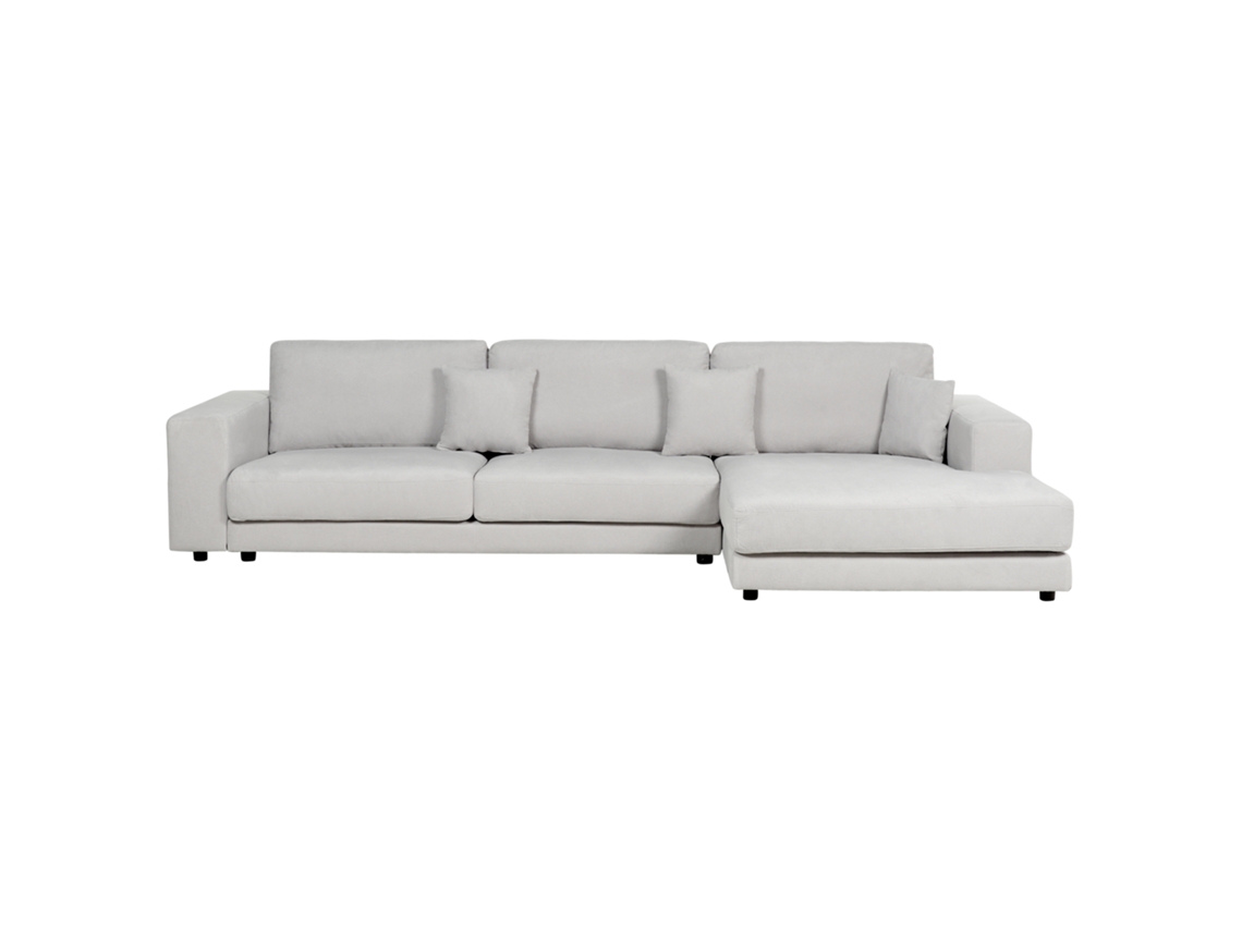 Sofá esquinero BELIANI Lofoten de Poliéster Gris 350x187x86