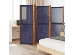 Biombo Divisor De 5 Paneles Azul Oscuro 350x180 Cm