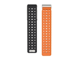 Pulsera Chrui para Whoop 5.0, ajustable, suave, cómoda y transpirable (negro y naranja) (paquete de una)