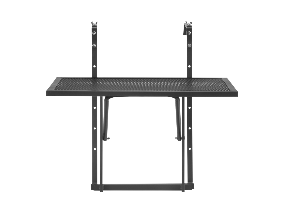 Mesa colgante para porche Succebuy, mesa de metal para exteriores de 19 x 24 pulgadas, ajustable