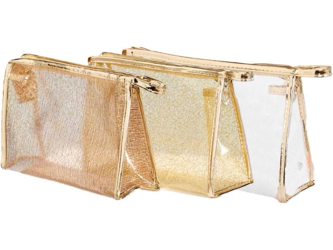 Neceser Transparente, Estuche Cosmético Portátil De Tpu Para Mujer, Juego De