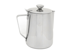 Jarra Espumadora De Leche De Acero Inoxidable De 600 Ml Con Tapa Para Café Con Leche, Ideal Para La Oficina O La Cocina.
