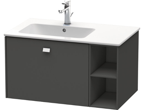 Neceser de pared DURAVIT Brioso 82,0 x 47,9 cm 1 extraíble estantería lateral lavabo a la izquierda para lavabo ME by Starck 234583