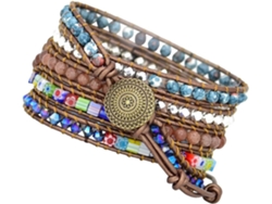 Pulseira De Couro Estilo Boho Para Smartwatch, Ajustável, Trançada E Com Design Boêmio.