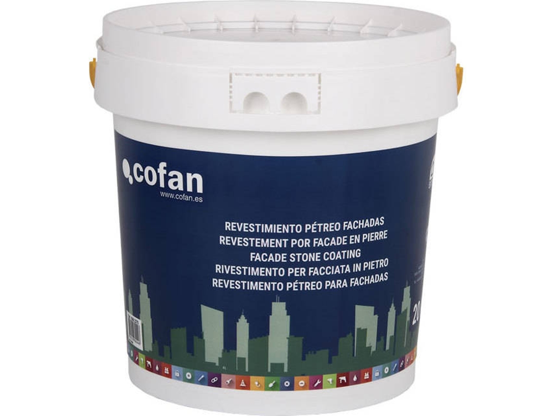 Revestimiento Pétreo para Fachadas  Blanco con Aspecto Mate COFAN (20 kg)