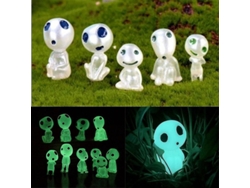 10 Figuras Miniatura De Fantasmas Luminosos Para Decoración De Jardín, Estatuas De Elfos De Kodama Ghibli.