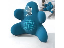 Almohada De Apoyo Lumbar Para Silla De Oficina, Almohada Ergonómica De Espuma Viscoelástica Para El Respaldo, Azul Gertiz
