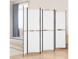 Separador LOVELY HOME con 6 Paneles de Tela Blanco (300 x 200 cm)