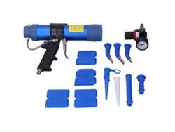 Pistola De Pegamento Neumática Para Vidrio De 310 Ml Con Manómetro Y Herramienta De Sellado De 1/4 Pulg.