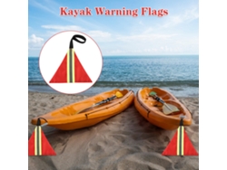 4 Bandeiras Reflexivas De Segurança Para Kayak Canoa Sup Com Correia De Nylon