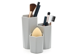 Soporte Hexagonal Para Brochas De Maquillaje, Recipiente De Almacenamiento Con Compartimentos De Diferentes Alturas.