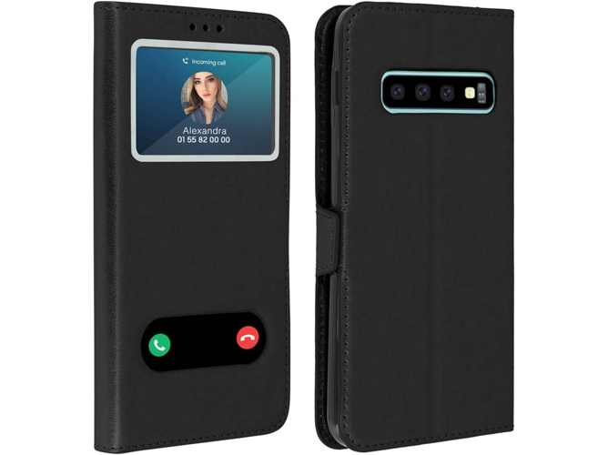 Funda Samsung Galaxy S10+ AVIZAR Window Negro