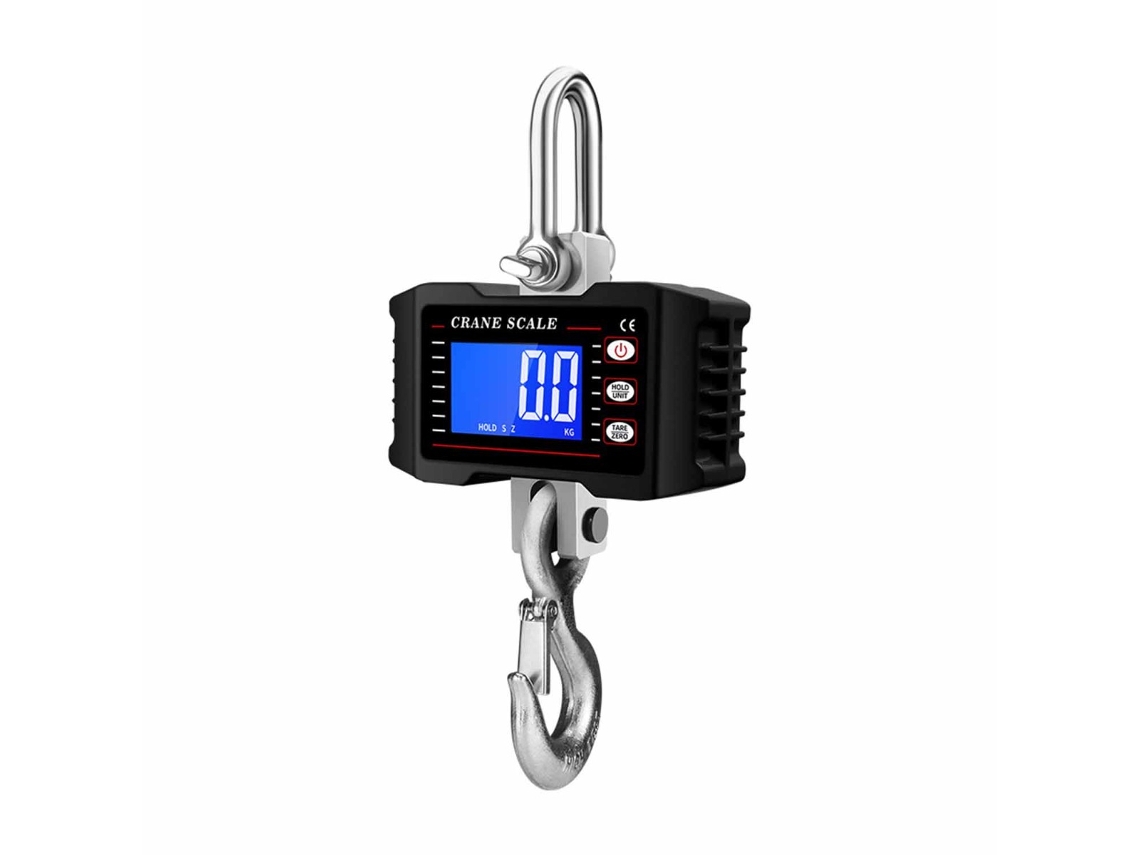 Báscula De Grúa Digital 2000kg - Báscula Colgante Resistente Con Lcd Black