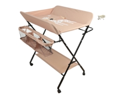 Cambiador para bebés, diseño resistente, materiales ecológicos, rosa brillante.