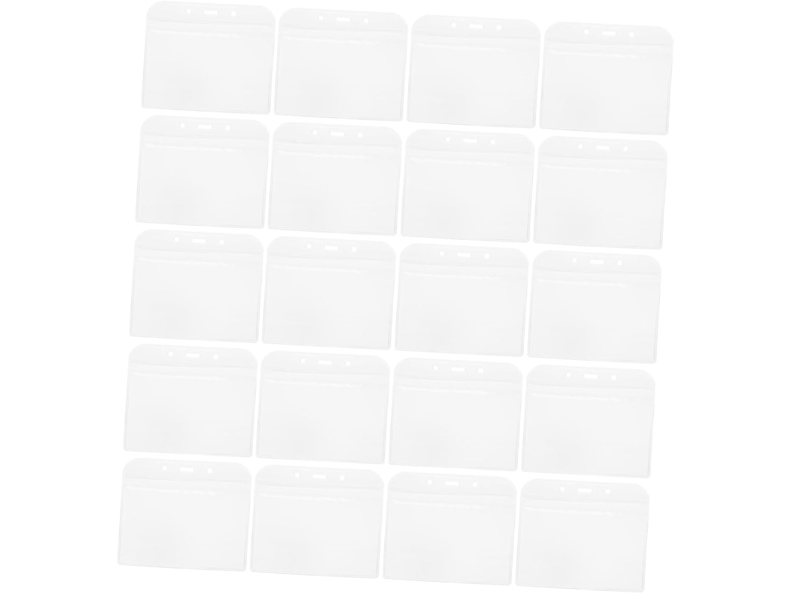 Paquete De 50 Portatarjetas De Identificación De Pvc Impermeables, Protectores Para Tarjetas De Trabajo.