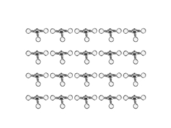 20 Piezas Giratorios Flexibles Duraderos De Tres Vías Giratorios Triple Para Pesca Conectores (2)