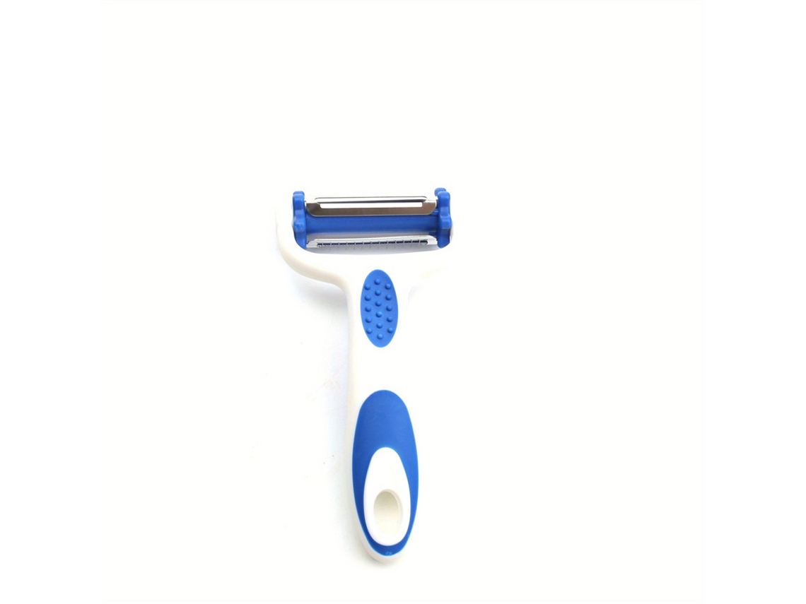 Pelador Giratorio De Acero Inoxidable 3 En 1 (azul Y Blanco), Herramienta De Cocina Ecológica